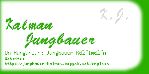 kalman jungbauer business card